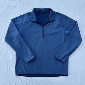 Nike Dri-Fit 1/4 Zip Pullover Sweater Men's L Blue Long-Sleeve Jacket Athletic